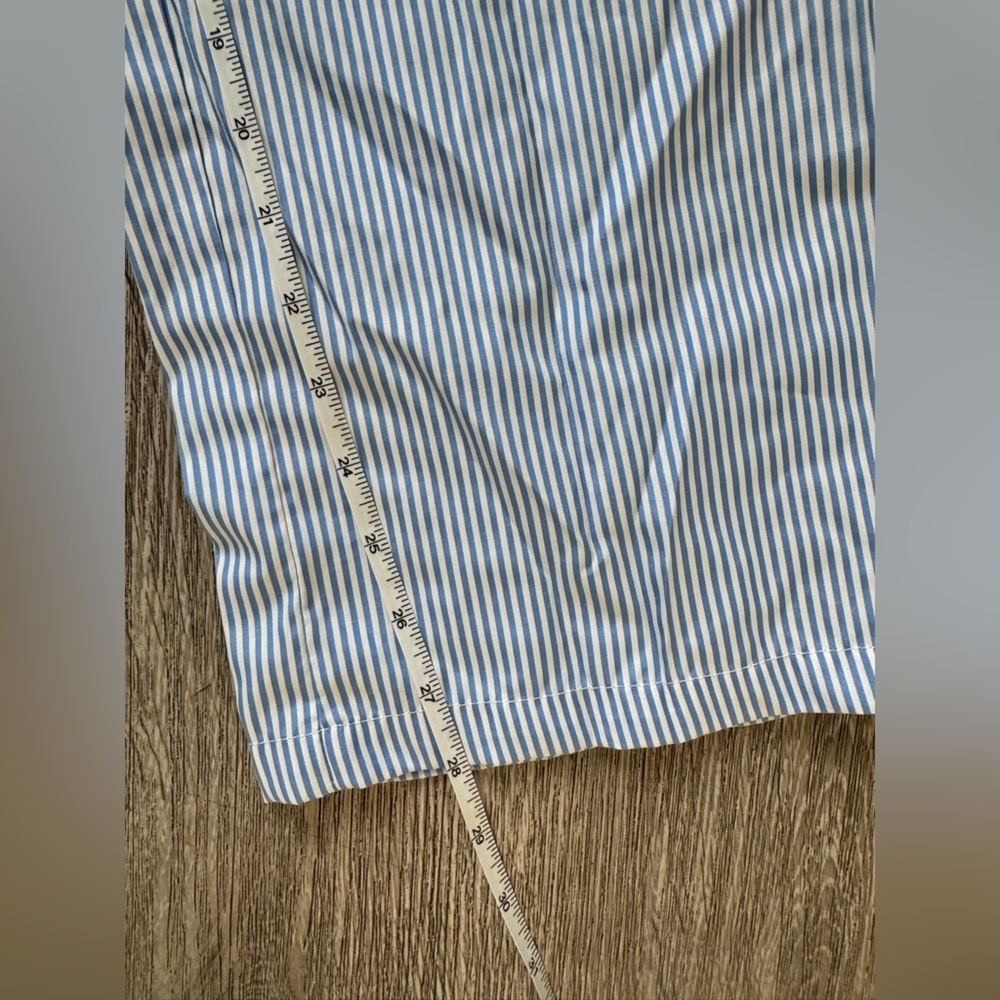 Blue White Striped Lounge Pants Elastic Waist Drawstring Pajama Sleepwear NWOT - Picture 7 of 7